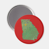 Georgia Map Magnet (Voorkant / Achterkant)