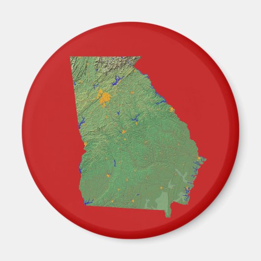 Georgia Map Magnet (Voorkant)