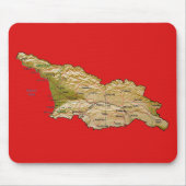 Georgia Map Mousepad Muismat (Voorkant)