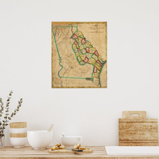 Georgia Map Poster (Keuken)