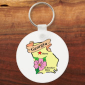  Georgia Map T - shirts en Gifts Sleutelhanger (Voorkant)