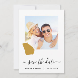 Georgia Map Wedding Save the Date Kaart
