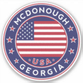 Georgia, McDonough Sticker (Voorkant)