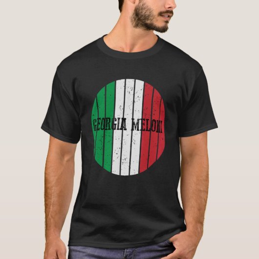 Georgia Meloni Italiaans Hero Italië Vlag Mannen T-shirt (Voorkant)