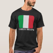 Georgia Meloni - Italiaanse vlag T-shirt (Voorkant)