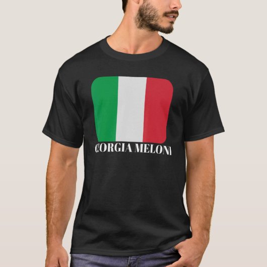 Georgia Meloni - Italiaanse vlag T-shirt (Voorkant)