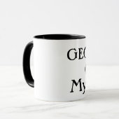 Georgia met mijn eigen mok voor koffie (Voorkant links)