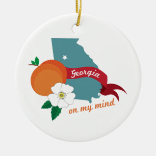 Georgia met mijn gedachten keramisch ornament