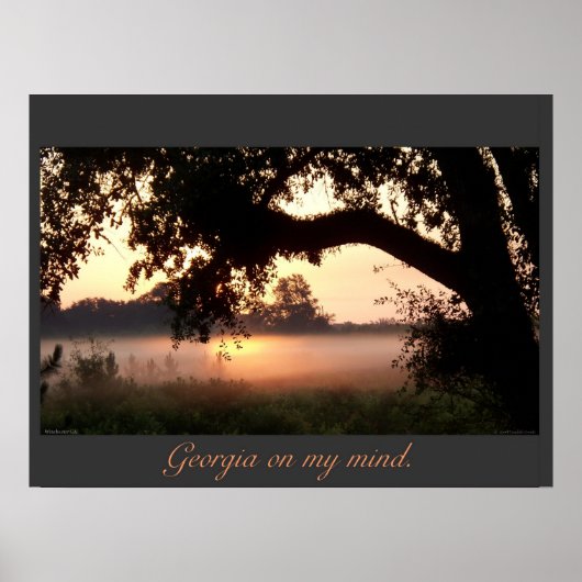 Georgia met mijn gedachten poster (Voorkant)