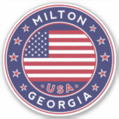 Georgia, Milton Sticker (Voorkant)