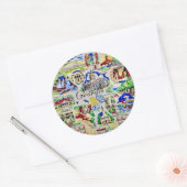 Georgia Monumenten Ronde Sticker (Envelop)