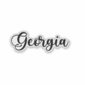 Georgia Naam - Handgeschreven kalligrafie Sticker (Voorkant)