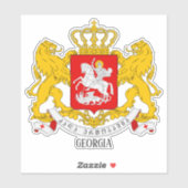 Georgia National Coat of Arms Patriotic Sticker (Vel)