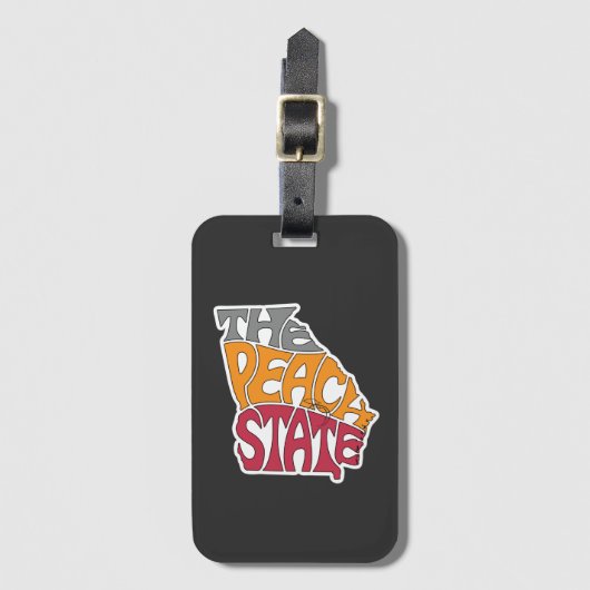 Georgia Nickname Word Art Bagagelabel (Voorkant (verticaal))