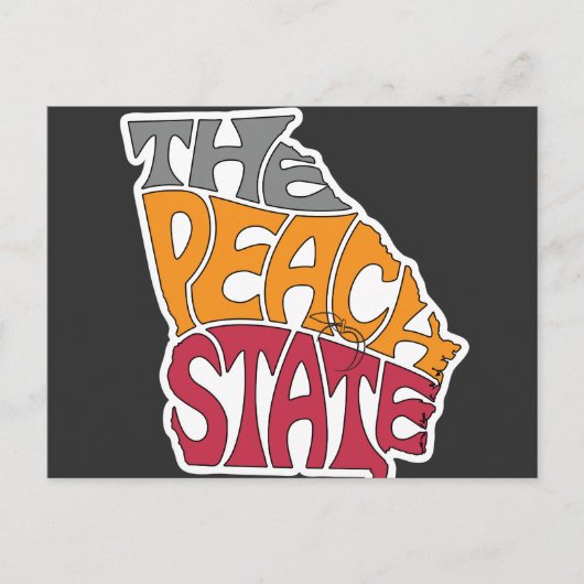 Georgia Nickname Word Art Briefkaart (Voorkant)