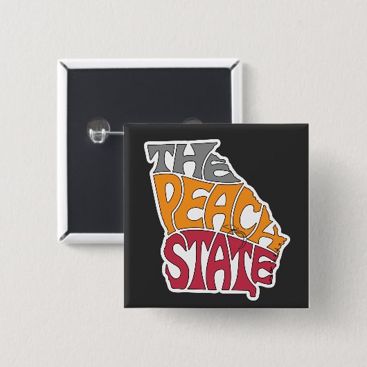 Georgia Nickname Word Art Vierkante Button 5,1 Cm (Voorkant /achterkant)