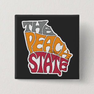 Georgia Nickname Word Art Vierkante Button 5,1 Cm