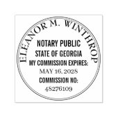 Georgia Notaris Openbare Ronde  Zelfinktende Stempel (Design)