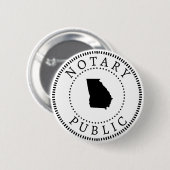 Georgia Notary Public Ronde Button 5,7 Cm (Voorkant /achterkant)
