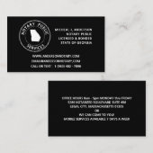 Georgia Notary Public Services Visitekaartje (Voorkant / Achterkant)