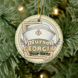 Georgia Nurse Keramisch Ornament