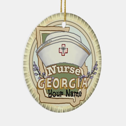 Georgia Nurse Keramisch Ornament (Rechts)