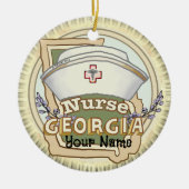 Georgia Nurse Keramisch Ornament (Voorkant)