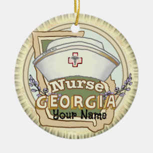 Georgia Nurse Keramisch Ornament