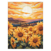 Georgia O Keefe stijl gele zonnebloemen bij zonsop Tafelkleed (Voorkant)