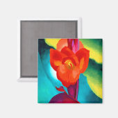 Georgia O Keeffe Red Canna Magneet (Voorkant / Achterkant)