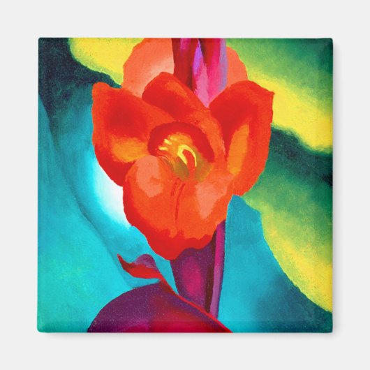 Georgia O Keeffe Red Canna Magneet (Voorkant)