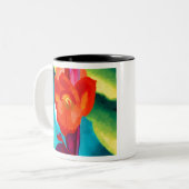 Georgia O Keeffe Red Canna Tweekleurige Koffiemok (Voorkant links)