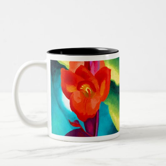 Georgia O Keeffe Red Canna Tweekleurige Koffiemok (Links)