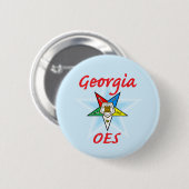 Georgia OES pin Ronde Button 5,7 Cm (Voorkant /achterkant)