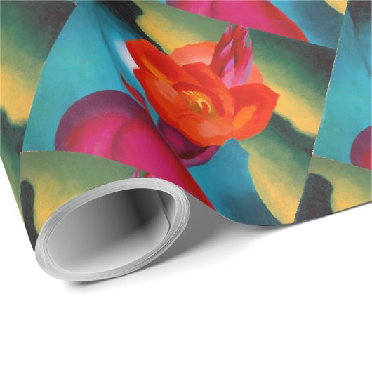 Georgia O'Keefe 1919 Red Canna Cadeaupapier (Rol Hoek)