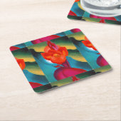 Georgia O'Keefe 1919 Red Canna Kartonnen Onderzetters (Schuin)