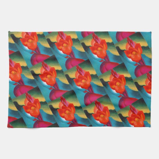 Georgia O'Keefe 1919 Red Canna Theedoek (Horizontaal)