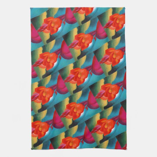 Georgia O'Keefe 1919 Red Canna Theedoek (Verticaal)