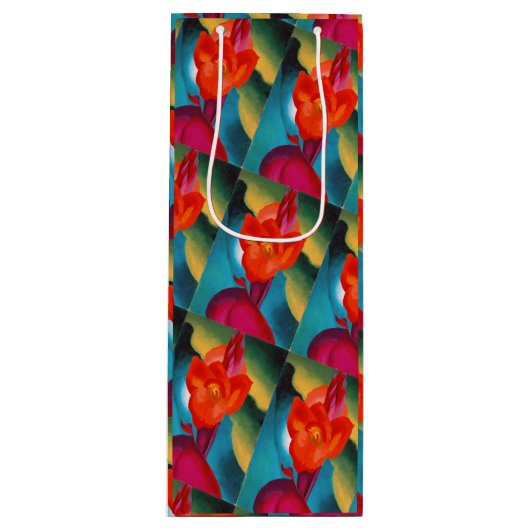Georgia O'Keefe 1919 Red Canna Wijn Cadeautas (Voorkant)