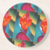 Georgia O'Keefe 1919 Red Canna Zandsteen Onderzetter (Voorkant)