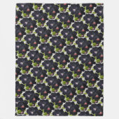 Georgia O'Keefe 1925 Black en Paarse Petunias Fleece Deken (Voorkant)