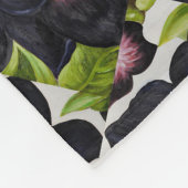 Georgia O'Keefe 1925 Black en Paarse Petunias Fleece Deken (Hoek)
