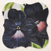 Georgia O'Keefe 1925 Black en Paarse Petunias Kartonnen Onderzetters (Voorkant)