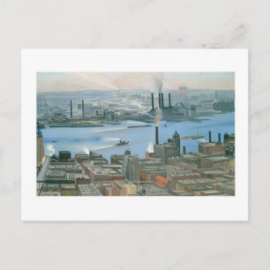 Georgia O'Keefe, East River van het 30e verhaal Briefkaart
