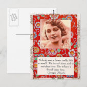 Georgia O'Keefe Friendship Quote Collage Postcard Briefkaart (Voorkant / Achterkant)
