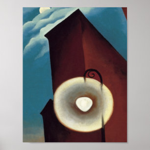 Georgia O'Keeffe calle nueva york luna Poster