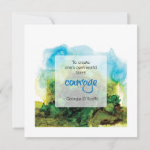 Georgia O'Keeffe Citaat Inspiratiekaart