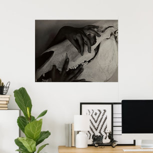 Georgia O'Keeffe handen & paardenskelet kunstposte Poster
