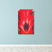 Georgia O'Keeffe - Inside Red Canna Canvas Afdruk (Insitu (Houten vloer))