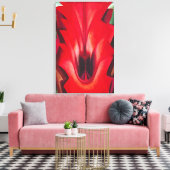 Georgia O'Keeffe - Inside Red Canna Canvas Afdruk (Insitu (Woonkamer))